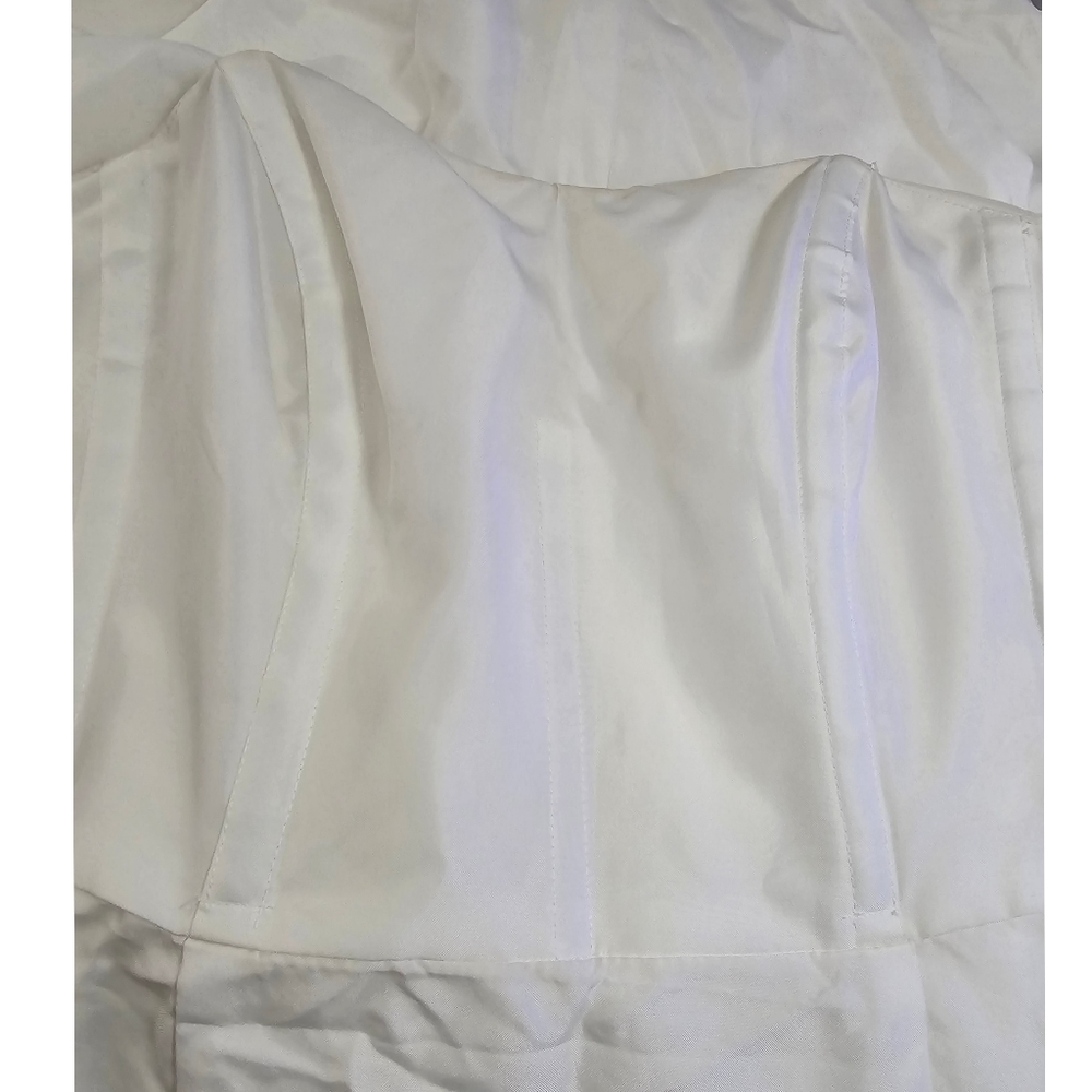 Goddess Off White David's Bridal Strapless Ruched Bride Formal Gown Dress - Picture 10 of 10